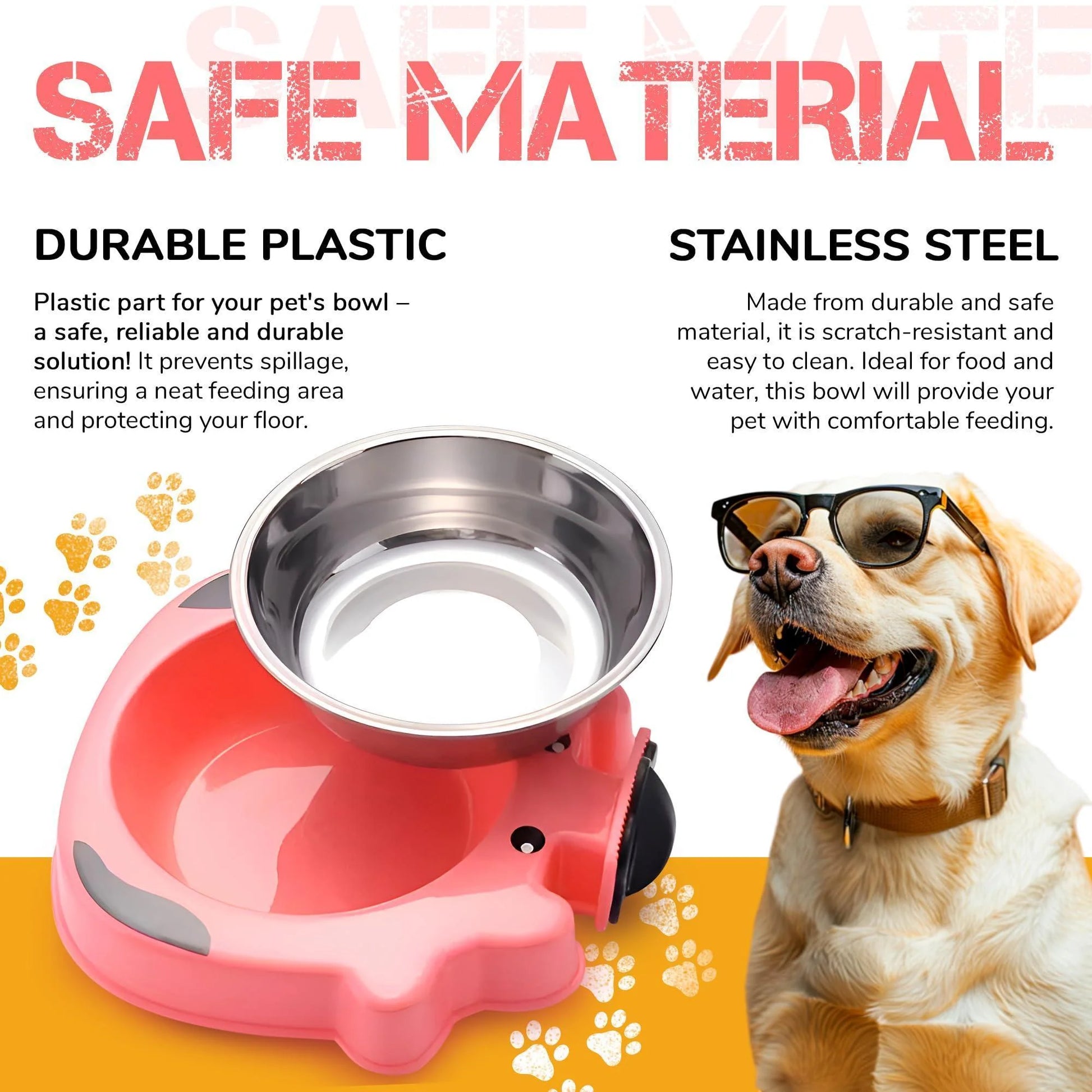Stainless Steel Spill-Resistant Water Bowl for Pet Crates - 7.5 x 7.4 x 1.7 Inches - Suitable for Dogs, Cats, and Small Animals