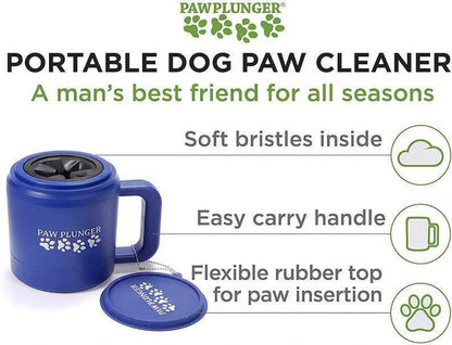 Paw Plunger Gentle Paw Cleaner - Black, 5.25" L x 3.5" W x 4" H, Perfect for Maintaining Cleanliness in Your Home and Vehicle