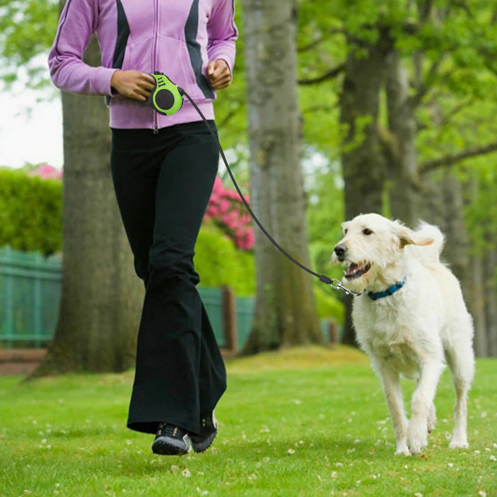 16.5FT Automatic Retractable Dog Leash with Complimentary Pet Collar - Free Shipping in the U.S.