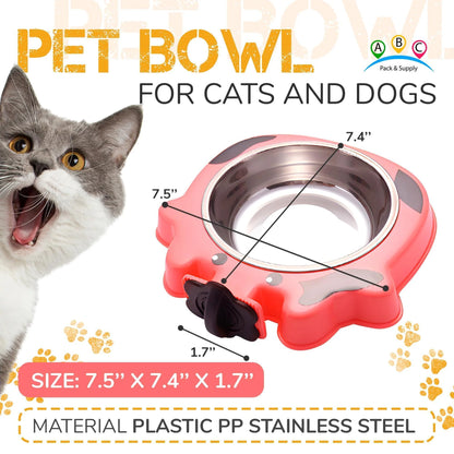 Stainless Steel Spill-Resistant Water Bowl for Pet Crates - 7.5 x 7.4 x 1.7 Inches - Suitable for Dogs, Cats, and Small Animals